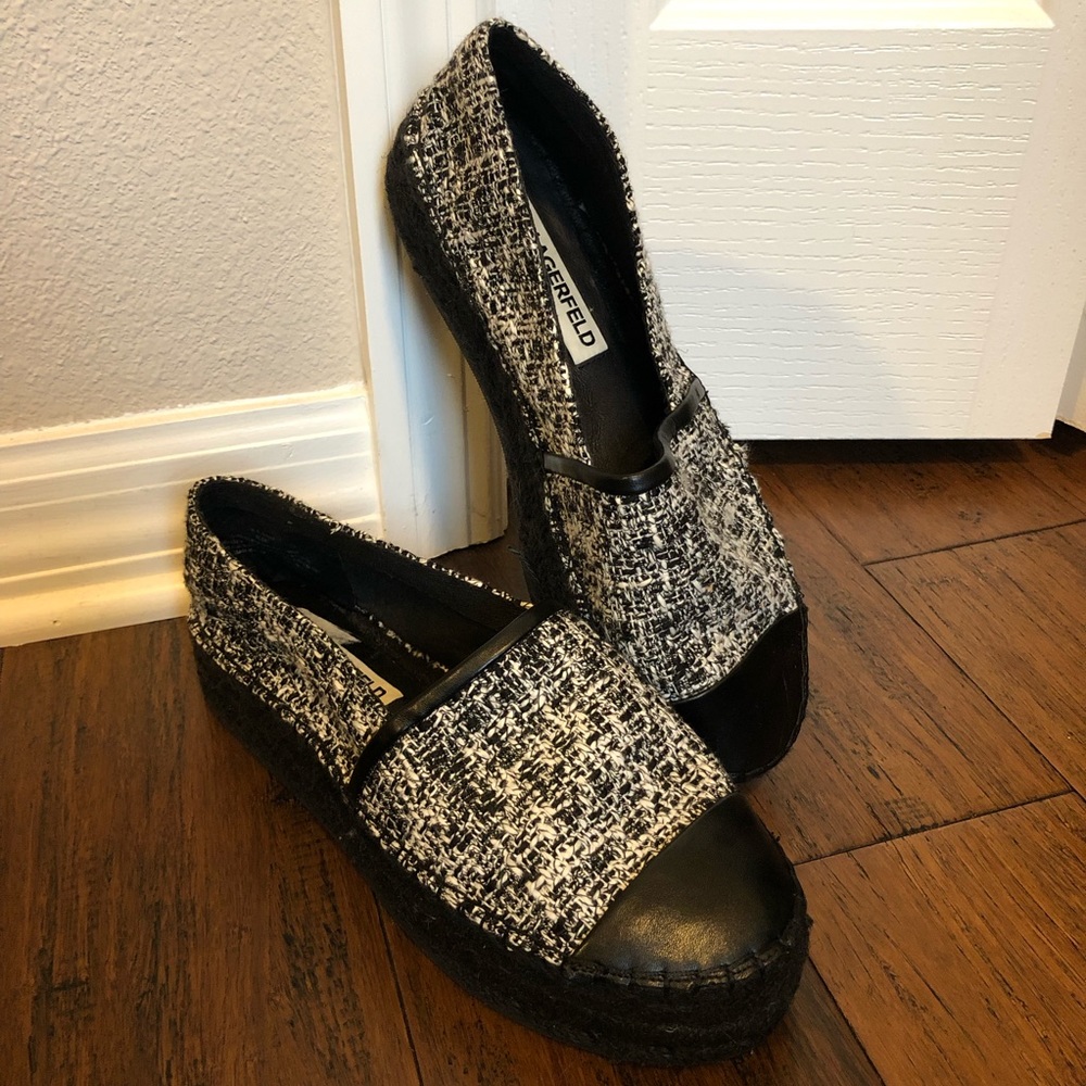 Black and White Espadrilles